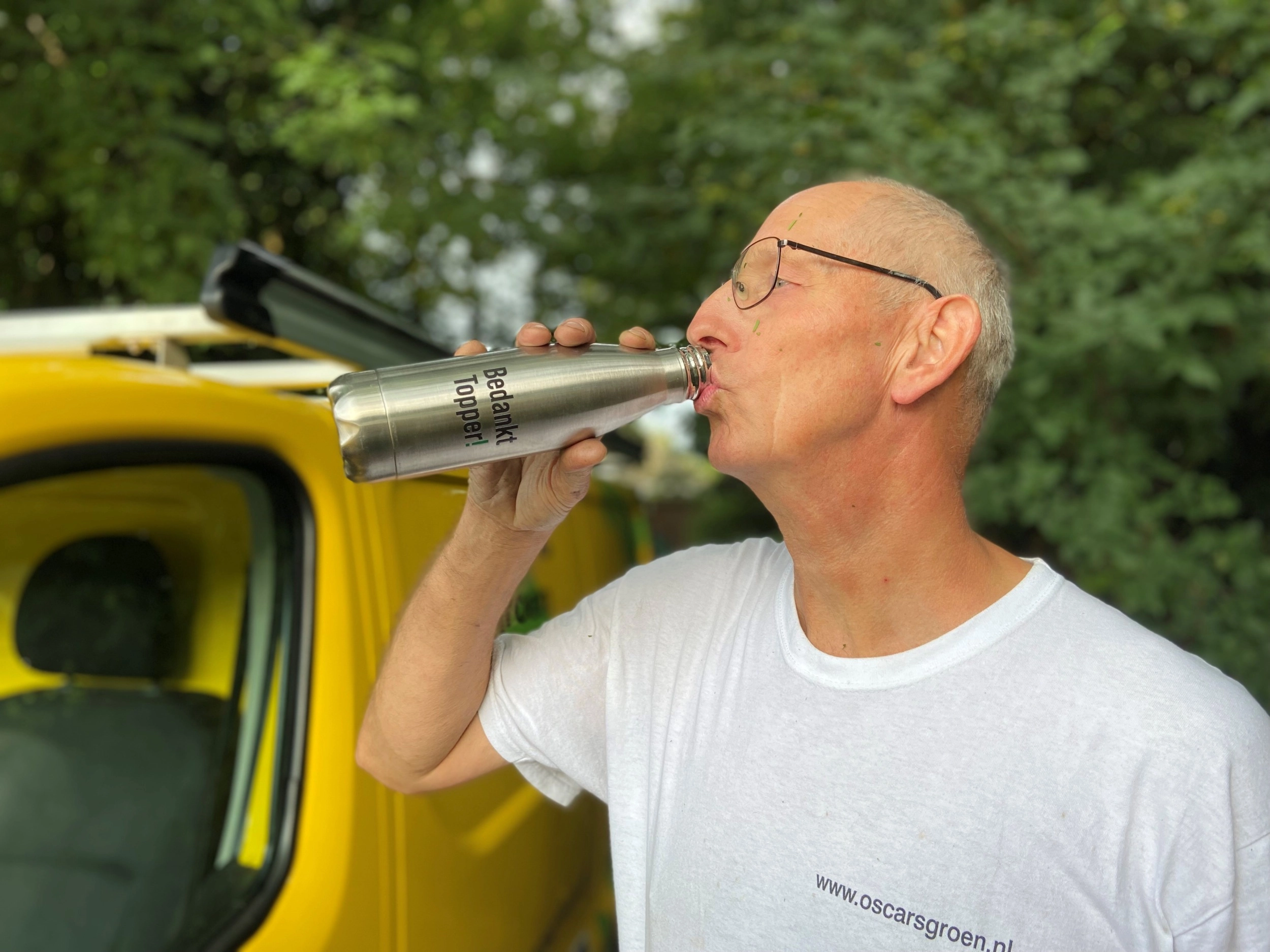 Koude dranken in thermofles houden onze collega’s koel